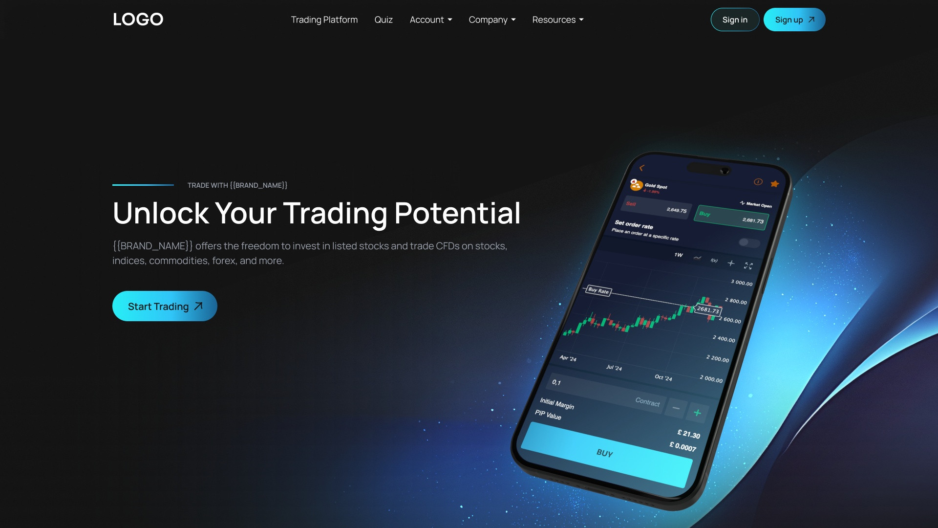 Crypto trading platform designed by TL Studio