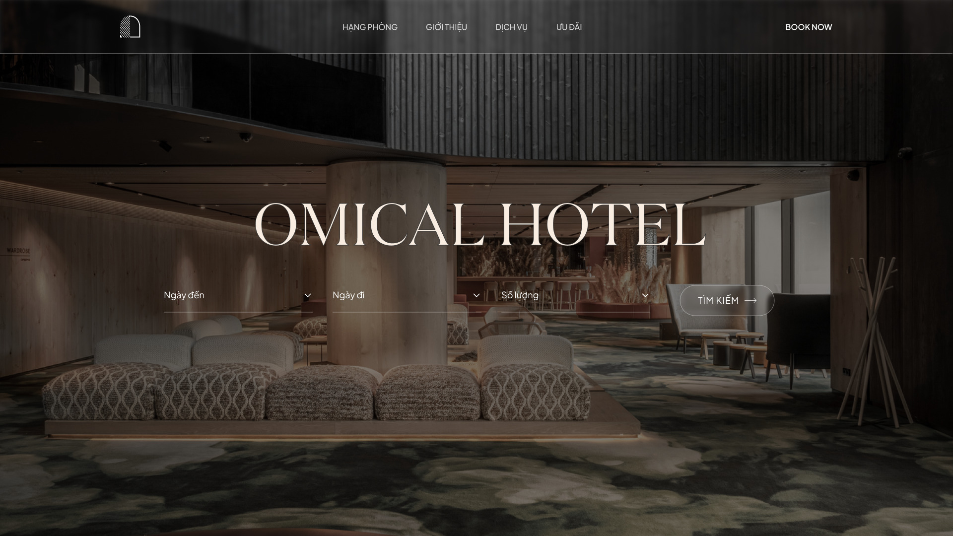 Omical Hotel website designed by TL Studio
