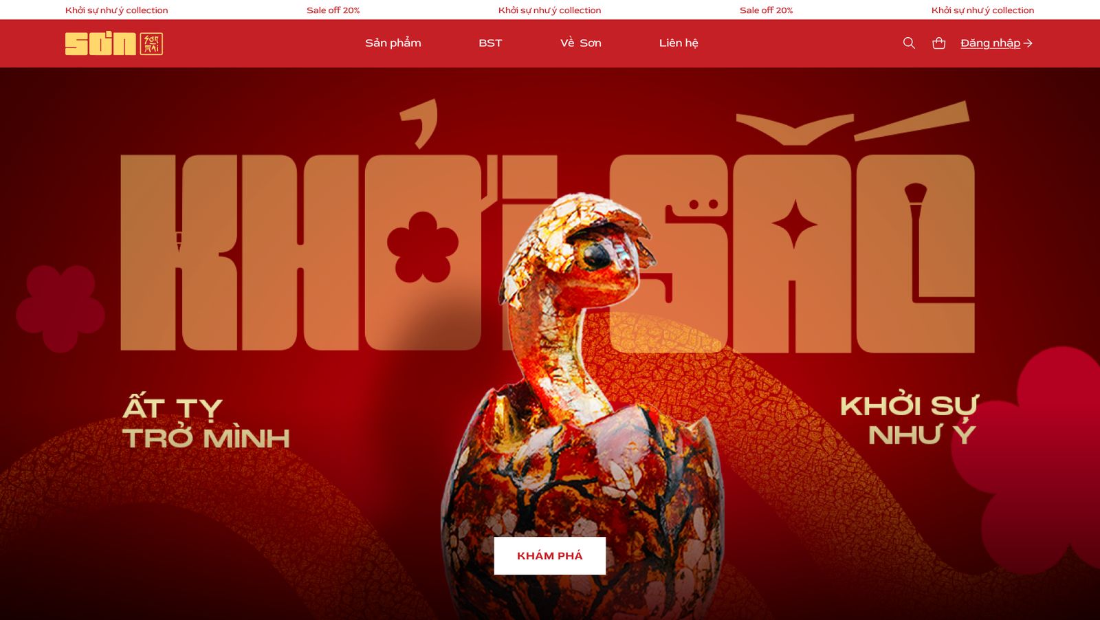 Sơn Mài online store designed by TL Studio
